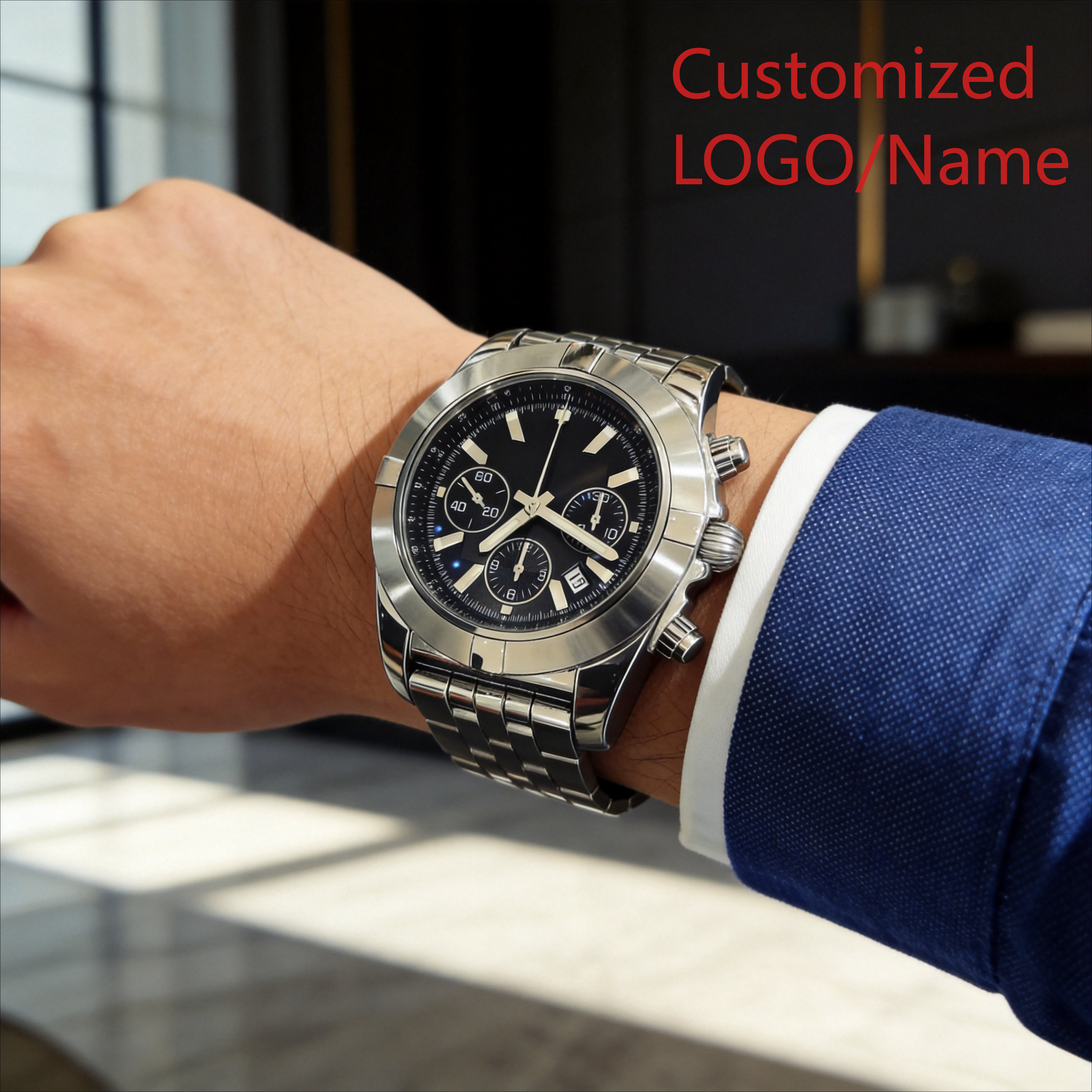 Luxury Watch Store - A185 Store 46mm Men's Quartz Chronograph,