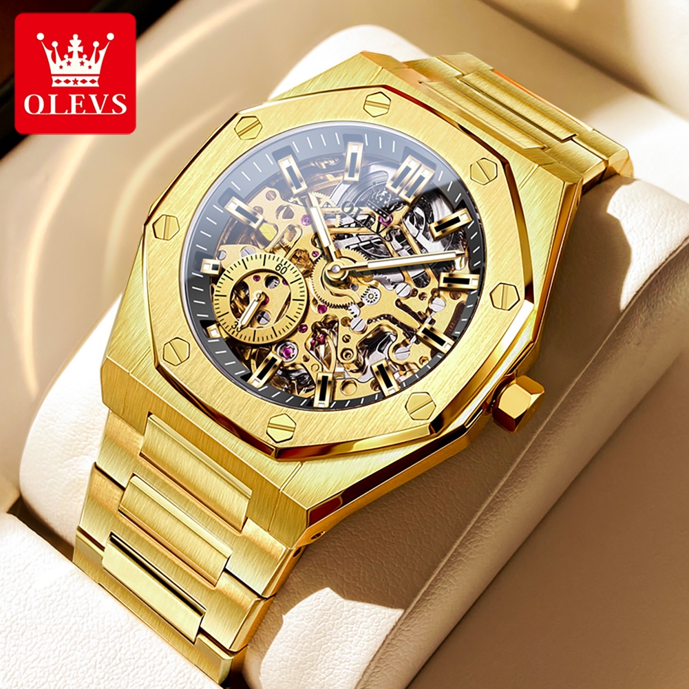 Luxury Watch Men - OLEVS 6669 Fully Hollow Men's Watch