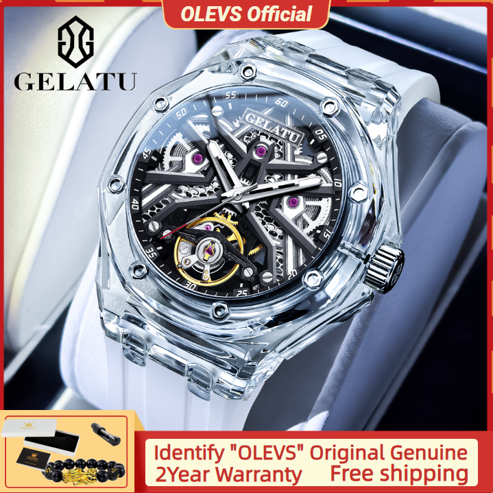 Luxury Watch Leather - GELATU 8002 Automatic Mechanical Men's Watch