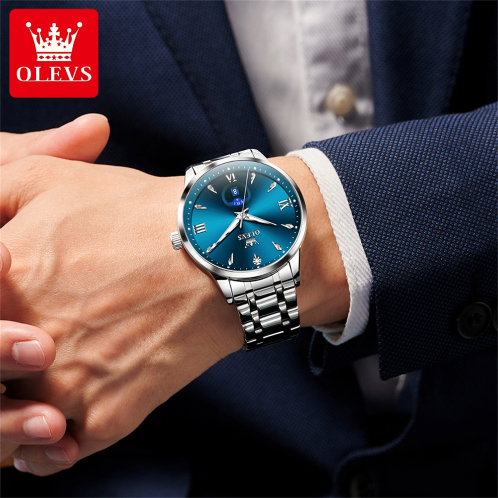 OLEVS Moon Phase men's watches - Luxury Watch Men incelemesi ve fiyatı