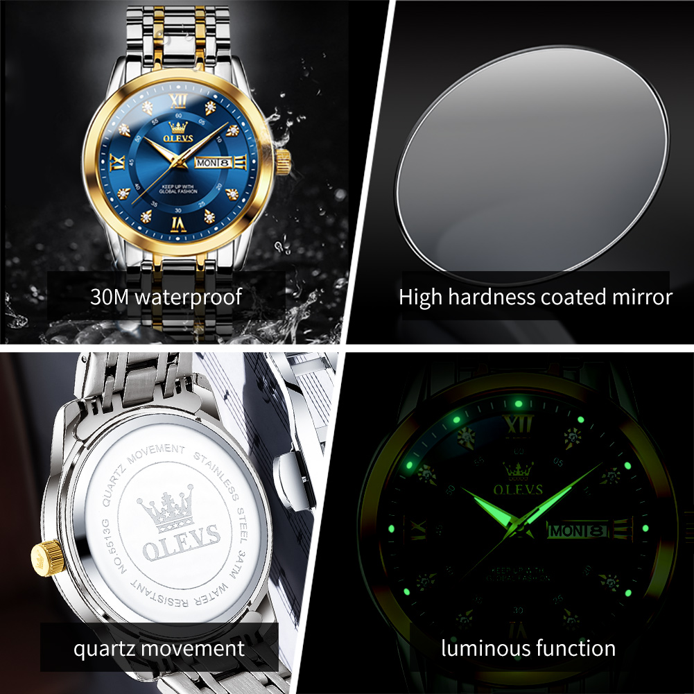 OLEVS 5513 Man Watch Stainless - Luxury Watch Men incelemesi ve fiyatı