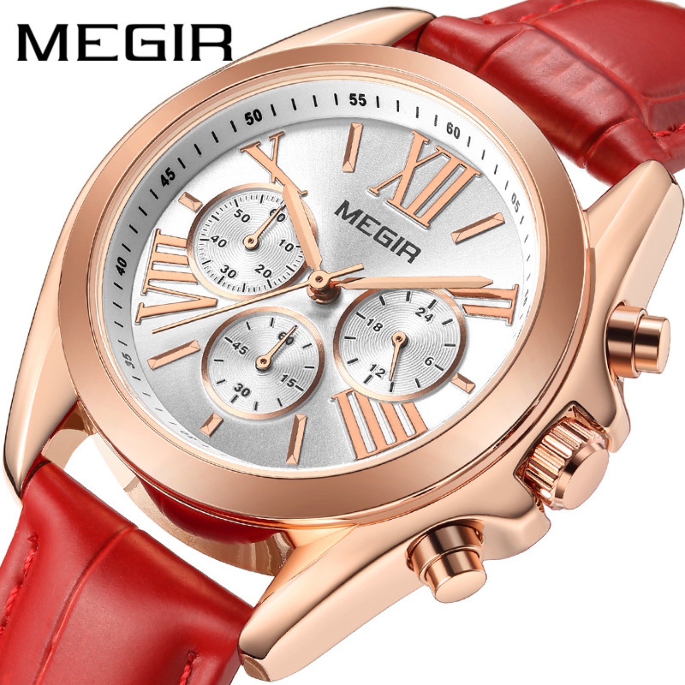 MEGIR New Luxury Leather Watch - Luxury Watch Leather incelemesi ve fiyatı
