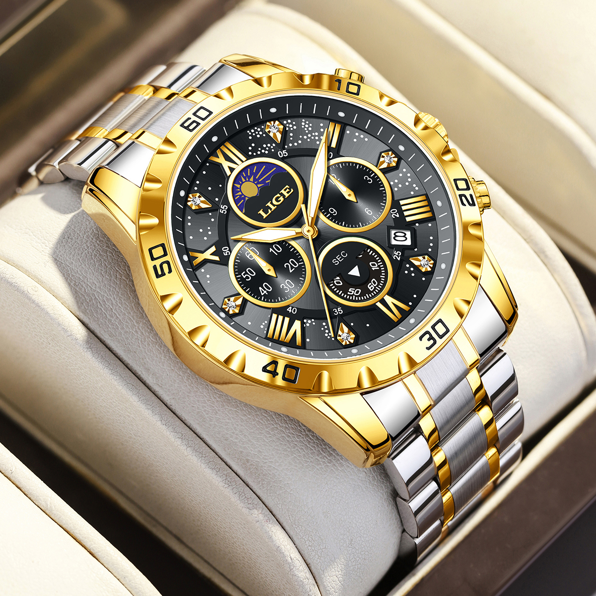 LIGE Top Brand Luxury Quartz M - Luxury Watch Men incelemesi ve fiyatı