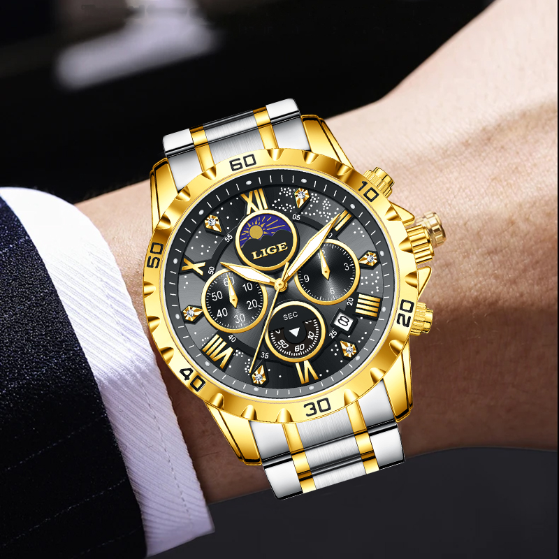 LIGE Top Brand Luxury Quartz M - Luxury Watch Men incelemesi ve fiyatı