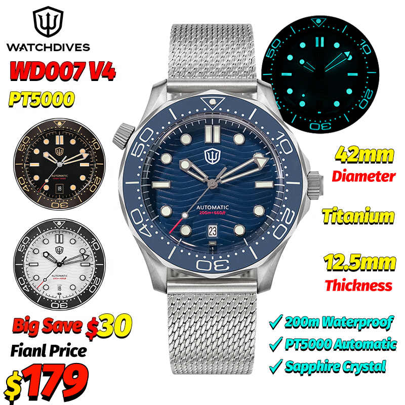 Watchdives WD007 V4 Automatic  - Luxury Watch Men incelemesi ve fiyatı