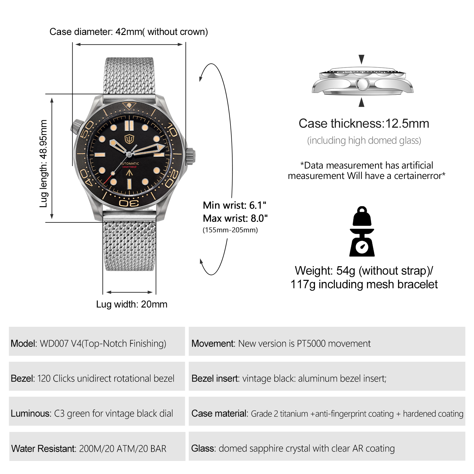 Watchdives WD007 V4 Automatic  - Luxury Watch Men incelemesi ve fiyatı