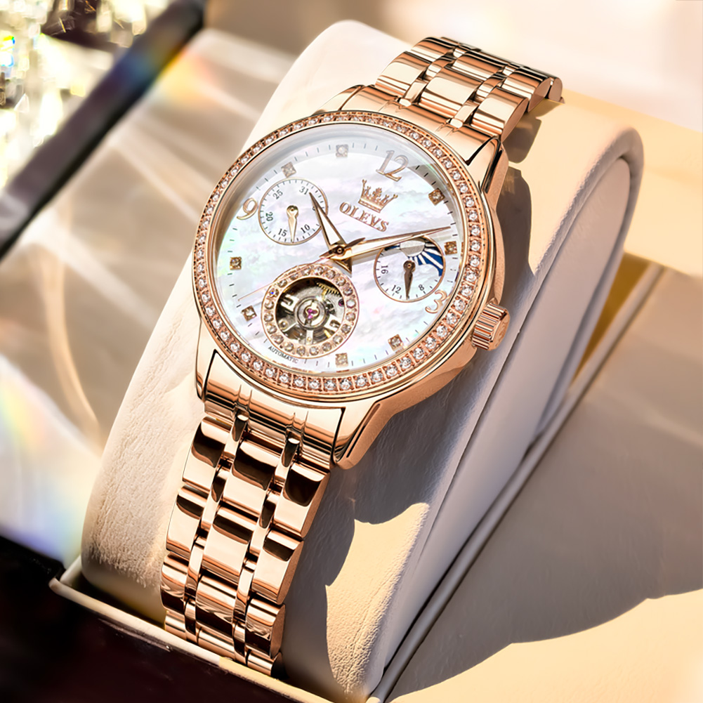 OLEVS Women's Watches Top Bran - Luxury Watch Leather incelemesi ve fiyatı