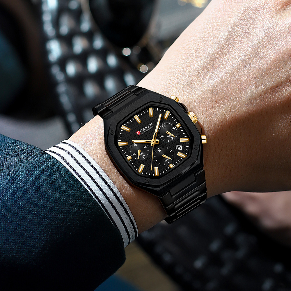 CURREN Luxury Square Chrono Wa - Luxury Watch Men incelemesi ve fiyatı