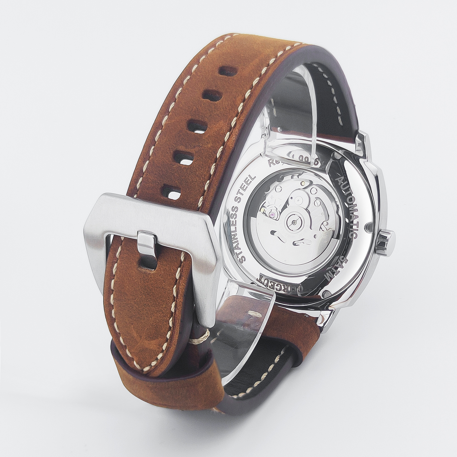 CUSTOM 42MM Stainless Steel Sa - Luxury Watch Leather incelemesi ve fiyatı