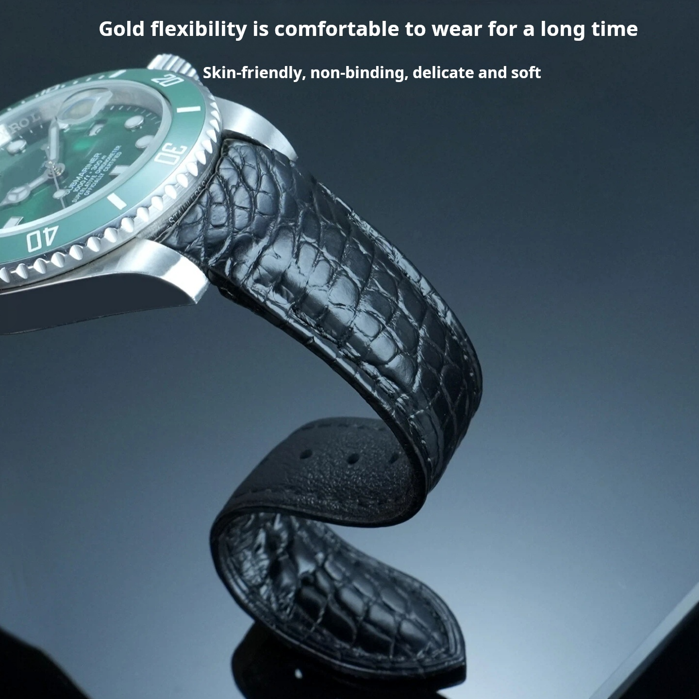 20mm 22mm Curved Crocodile Ski - Luxury Watch Class incelemesi ve fiyatı